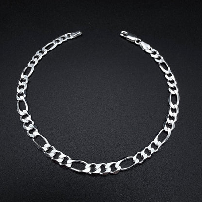 Pulsera Fígaro 5mm - Plata 925 Italy