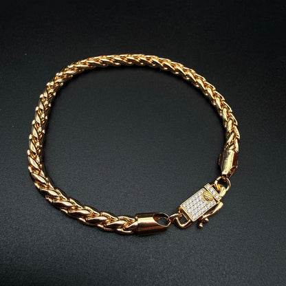 Pulsera Escama Dragón Oro –  4 mm