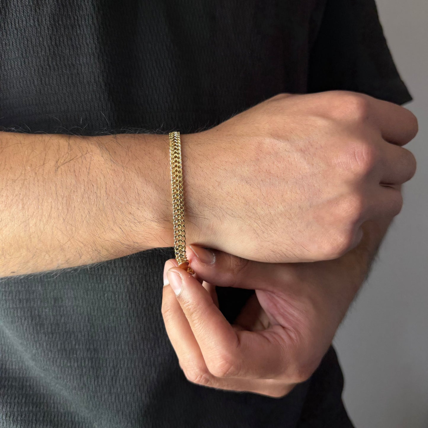 Pulsera Tejido Chino Oro – 6 mm