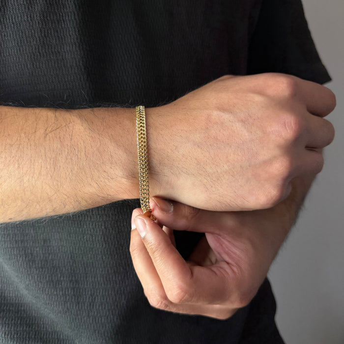 Pulsera Tejido Chino Oro – 6 mm