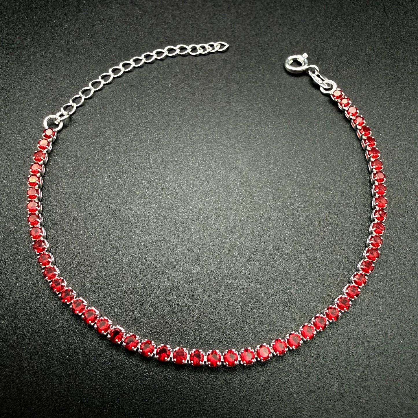 Pulsera Tennis Rubí 2mm