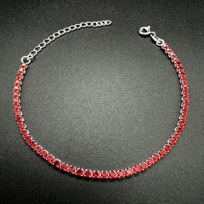 Pulsera Tennis Rubí 2mm