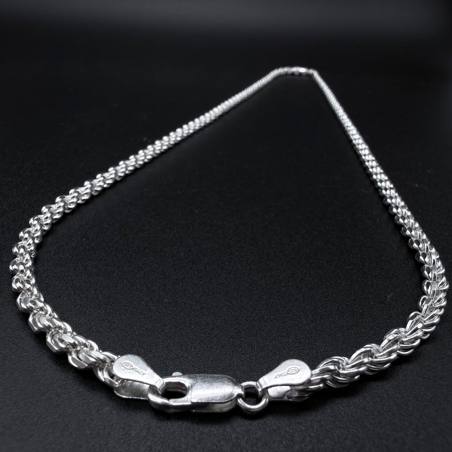 Cadena Turbillon  4mm - Plata 925 Italy