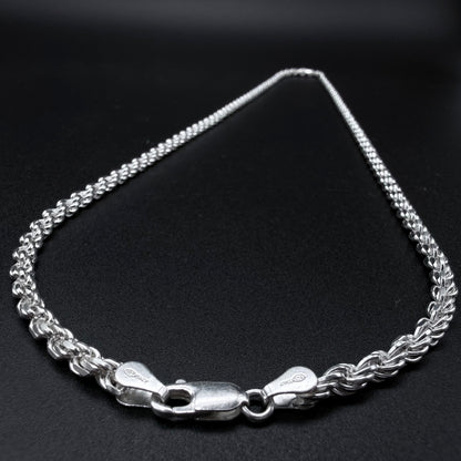 Cadena Turbillon  4mm - Plata 925 Italy