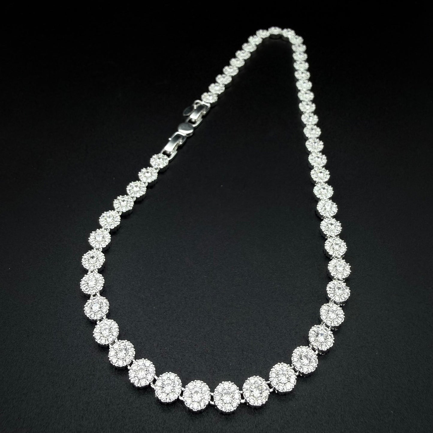 Collar Glam Circones Blancos Plata 925 – Silver Ice 04