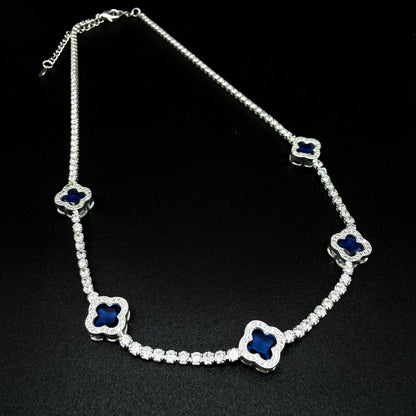 Collar Van Cleef micro circones azules