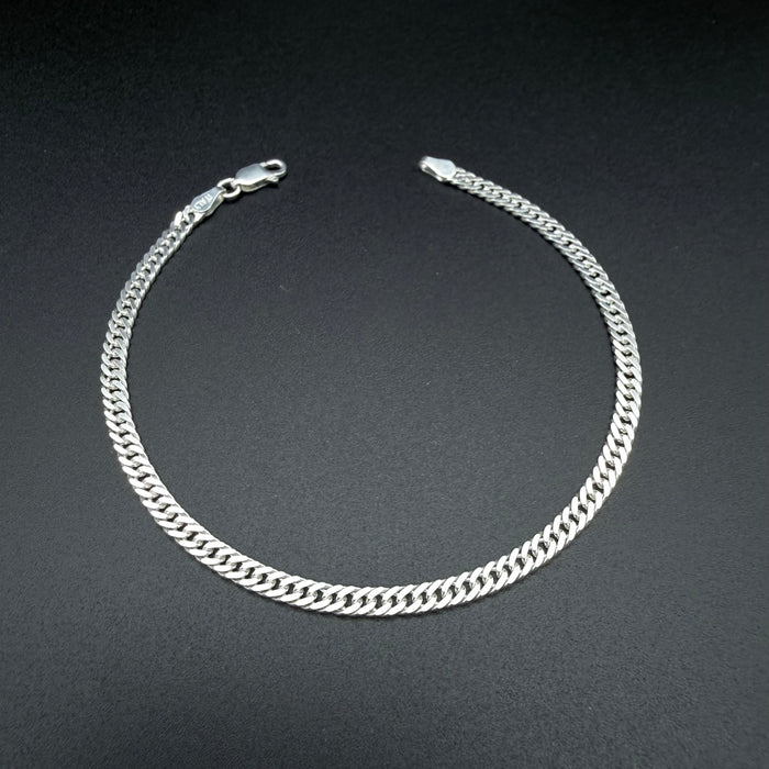 Pulsera Doble Cubana 3,5 mm - Plata 925 Italy
