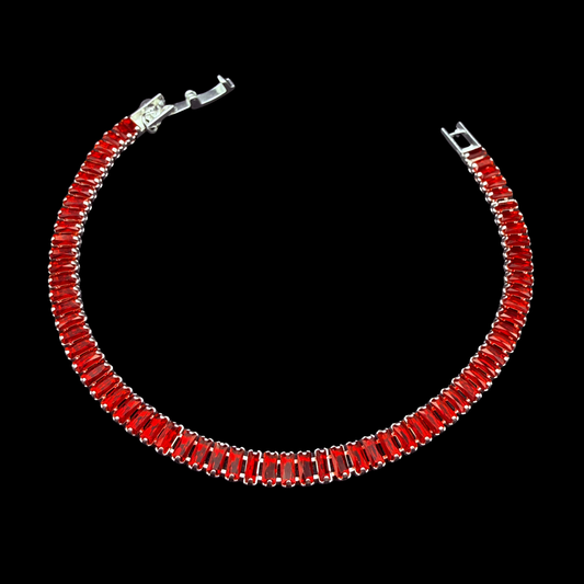 Pulsera Tennis Roja 4 mm