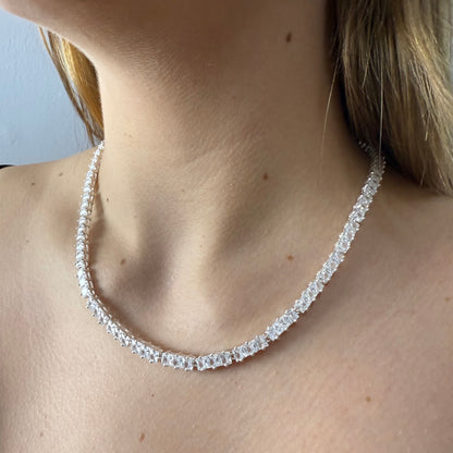 Cadena Tennis en Plata 925 con circones blancos