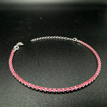 Pulsera Tennis pink  2mm