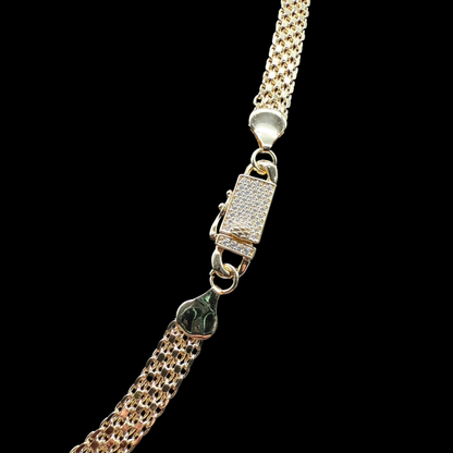 Cadena Tejido Chino Oro – 8 mm