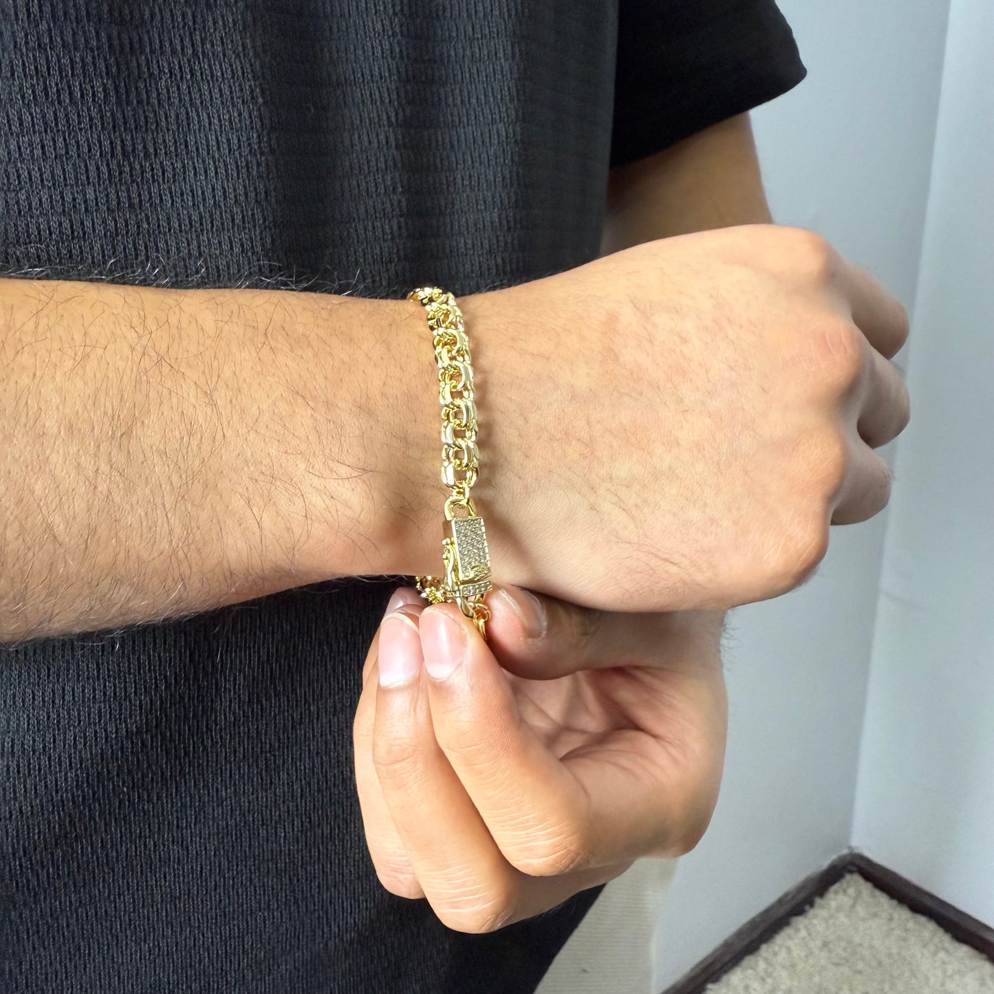 Pulsera Doble Rolo Oro – 8 mm