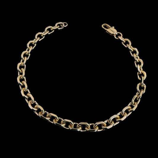 Pulsera Rolo Limada Oro – 5 mm