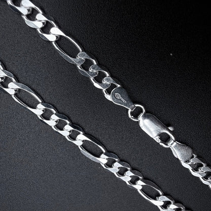 Pulsera Fígaro 5mm - Plata 925 Italy