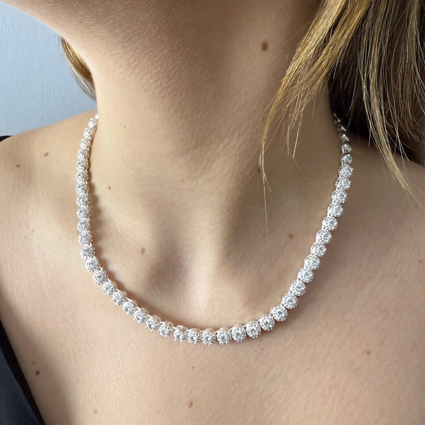 Cadena Luna Ice en Plata 925 con micro circones