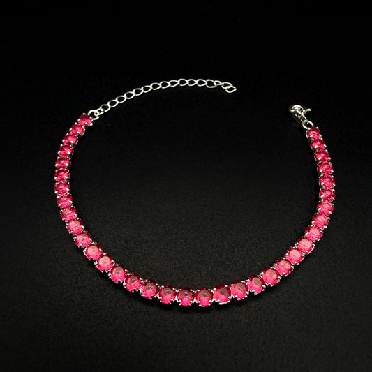 Pulsera Tennis Pink Intense - 3mm
