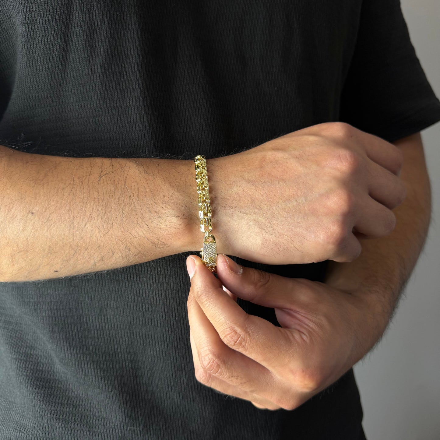 Pulsera Doble Rolo Oro – 8 mm