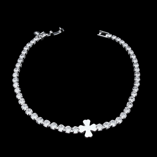 Pulsera Tennis Trébol 3mm