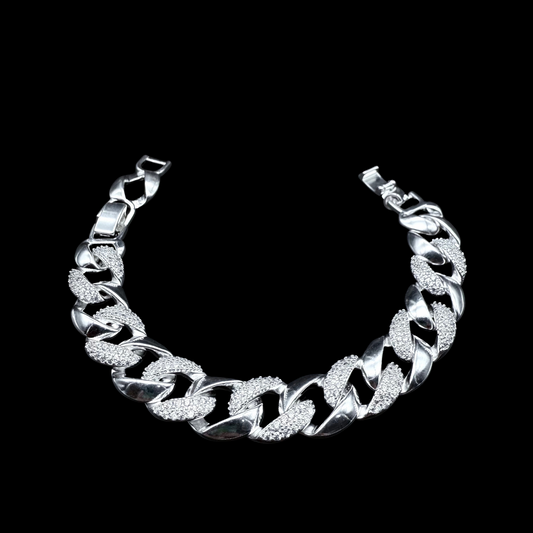 Pulsera Cubana con circones 13mm