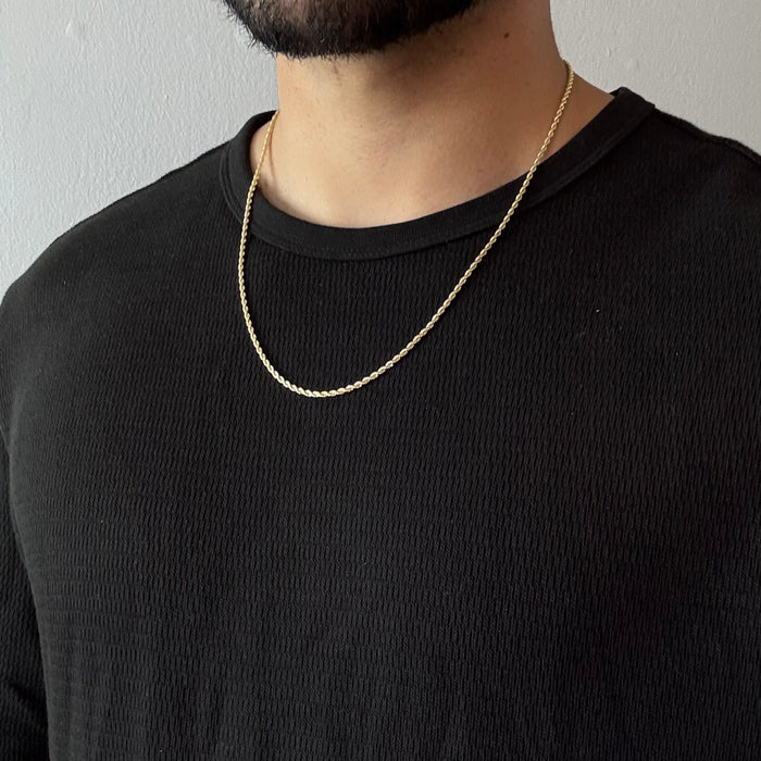 Cadena Turbillón Oro – 2 mm