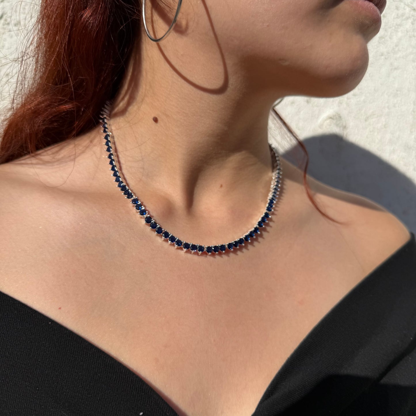 Collar Gotas de Luz circones azules