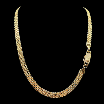 Cadena Tejido Chino Oro – 8 mm