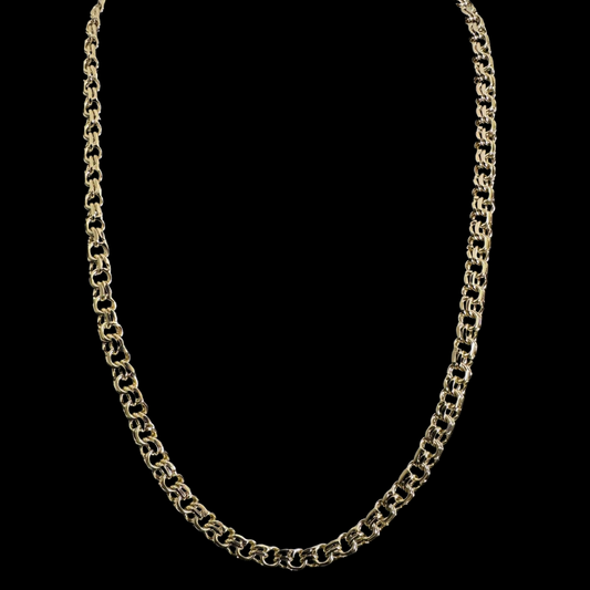 Cadena Doble Rolo Oro – 60 cm