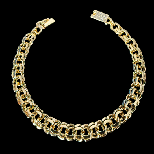 Pulsera Doble Rolo Oro – 8 mm