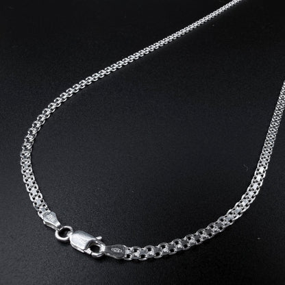 Cadena Tejido Chino 3mm - Plata 925 Italy