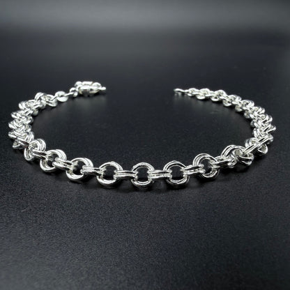 Pulsera Doble Rolo Plata 925 - 6mm