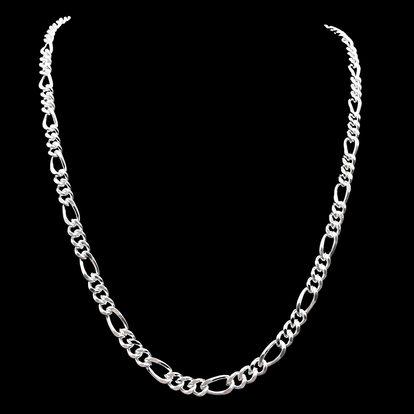 Cadena Fígaro - 6 mm broche cajón – Silver Ice 01