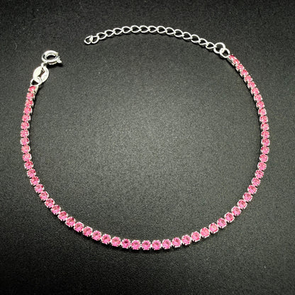 Pulsera Tennis pink  2mm
