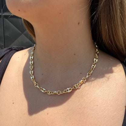 Cadena Gucci Inflada Oro