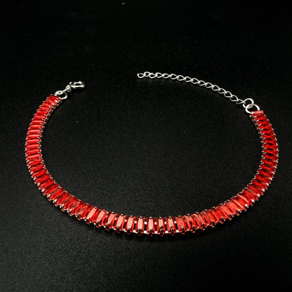 Pulsera Tennis orange 4 mm ajustable