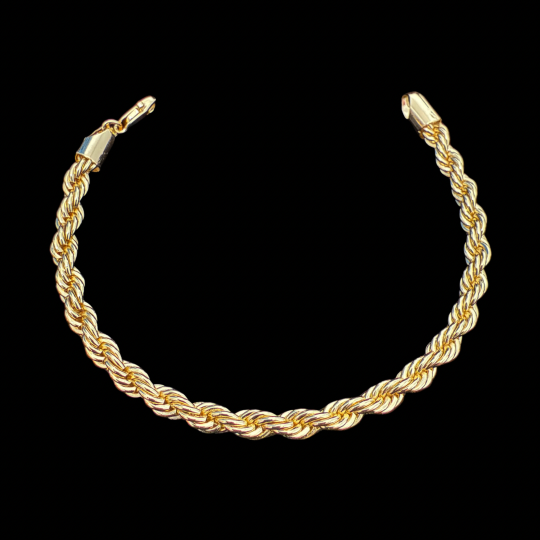 Pulsera Turbillón Oro – 4 mm