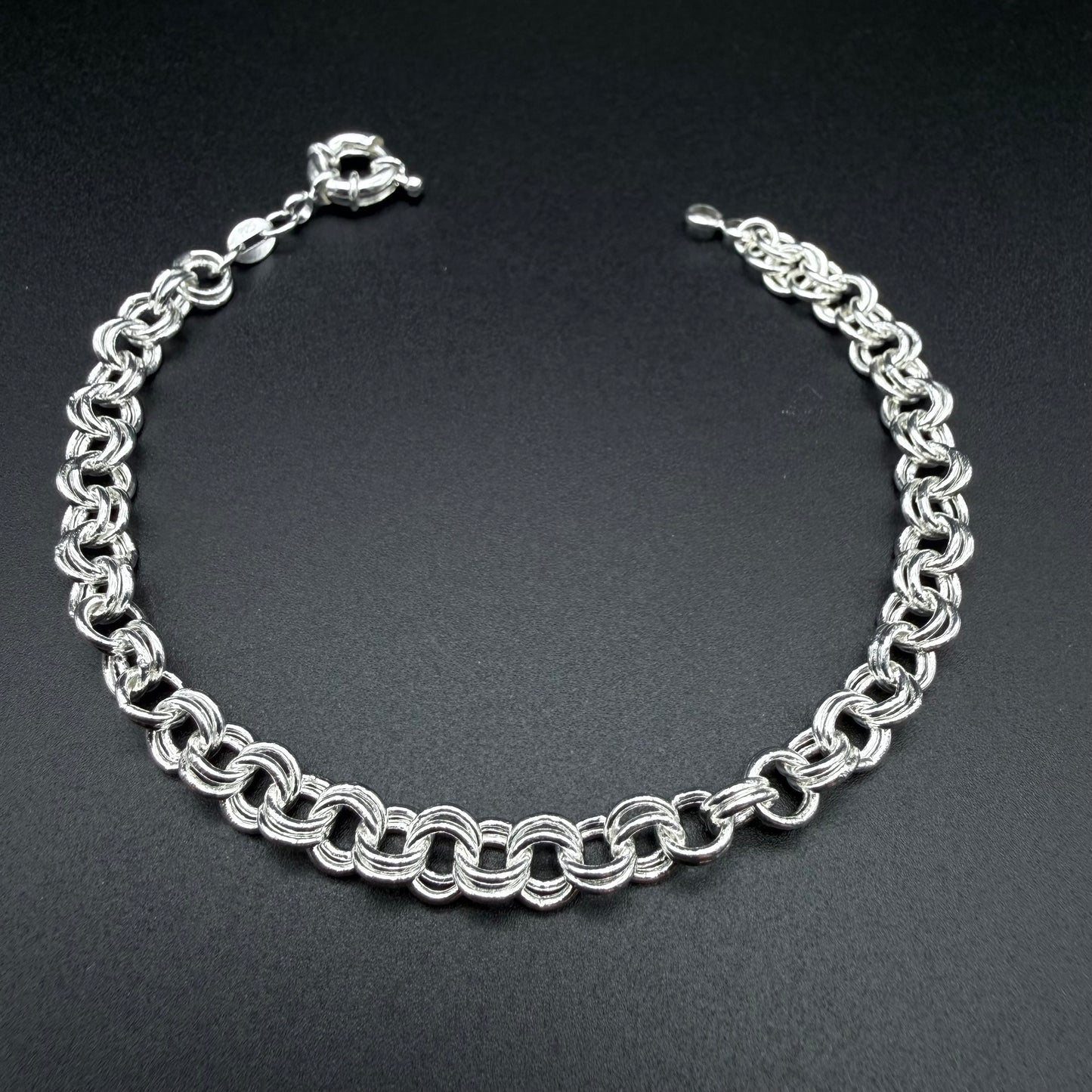 Pulsera Doble Rolo Plata 925 - 6mm