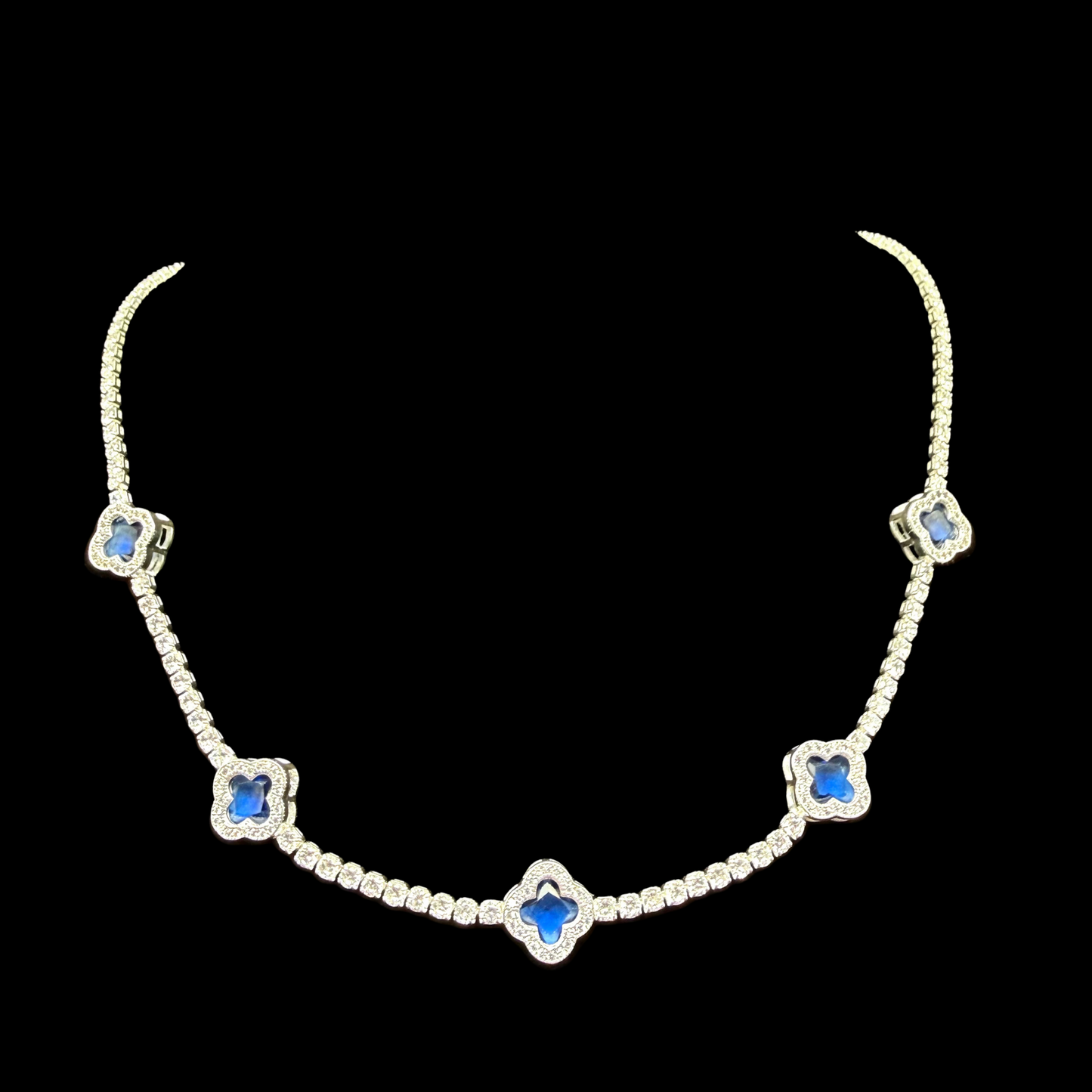 Collar Van Cleef micro circones azules