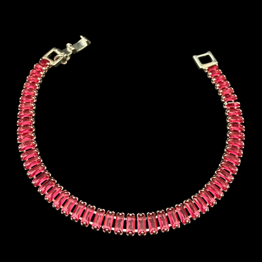 Pulsera Tennis Rosa 6mm
