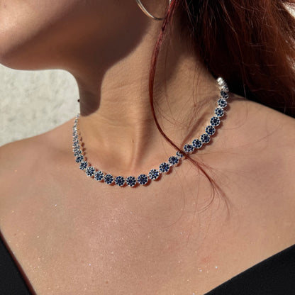 Collar Glam circones Azules