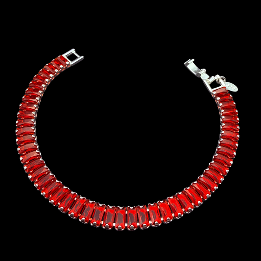 Pulsera Tennis Roja 7 mm