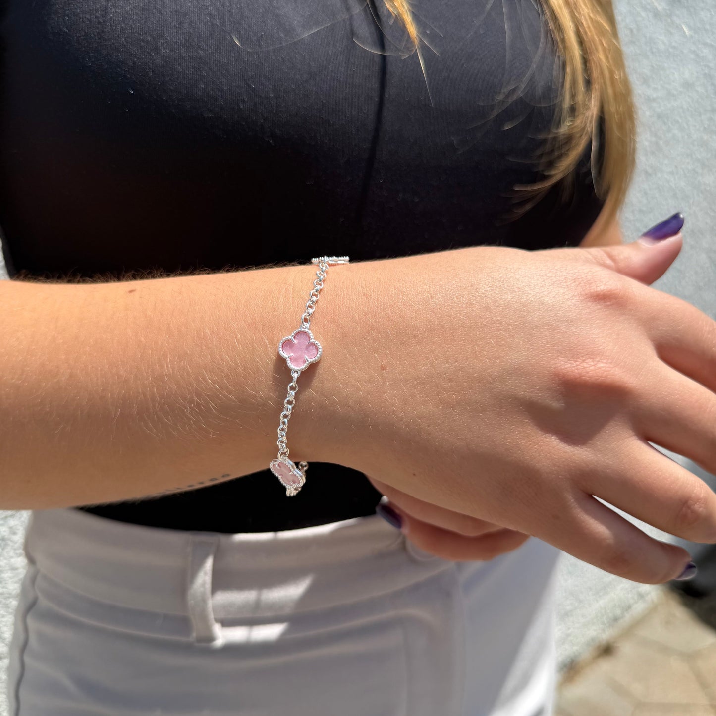 Pulsera Van Cleef Rosada