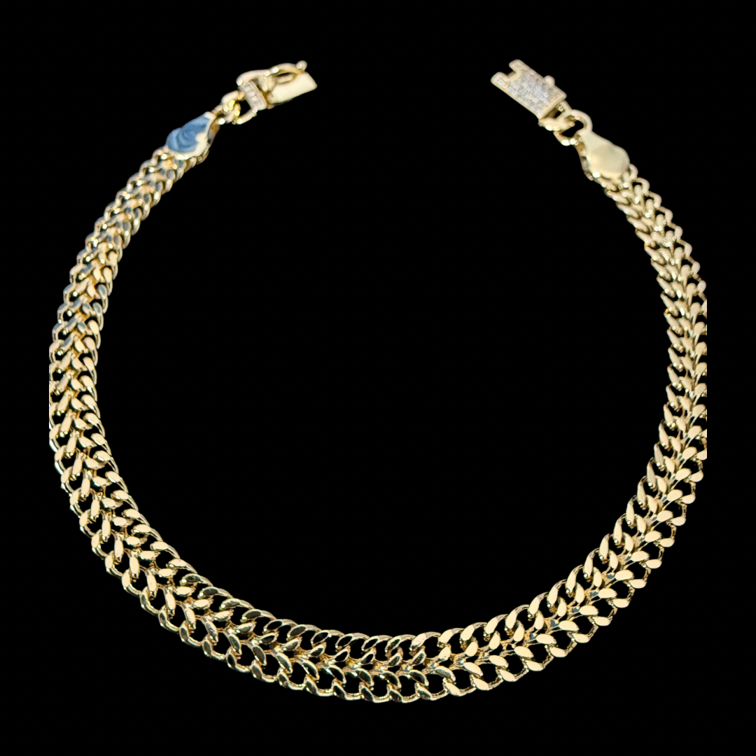 Pulsera Tejido Chino Oro – 6 cm