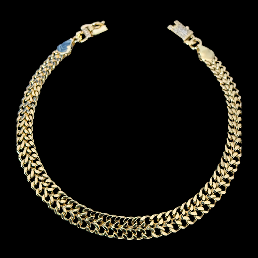 Pulsera Tejido Chino Oro – 6 cm