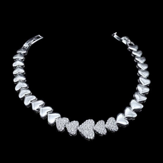 Pulsera Corazón Micro circón 10mm