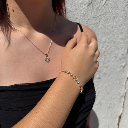 Pulsera Jardín Dorado - Oro Rosa – Silver Ice 07