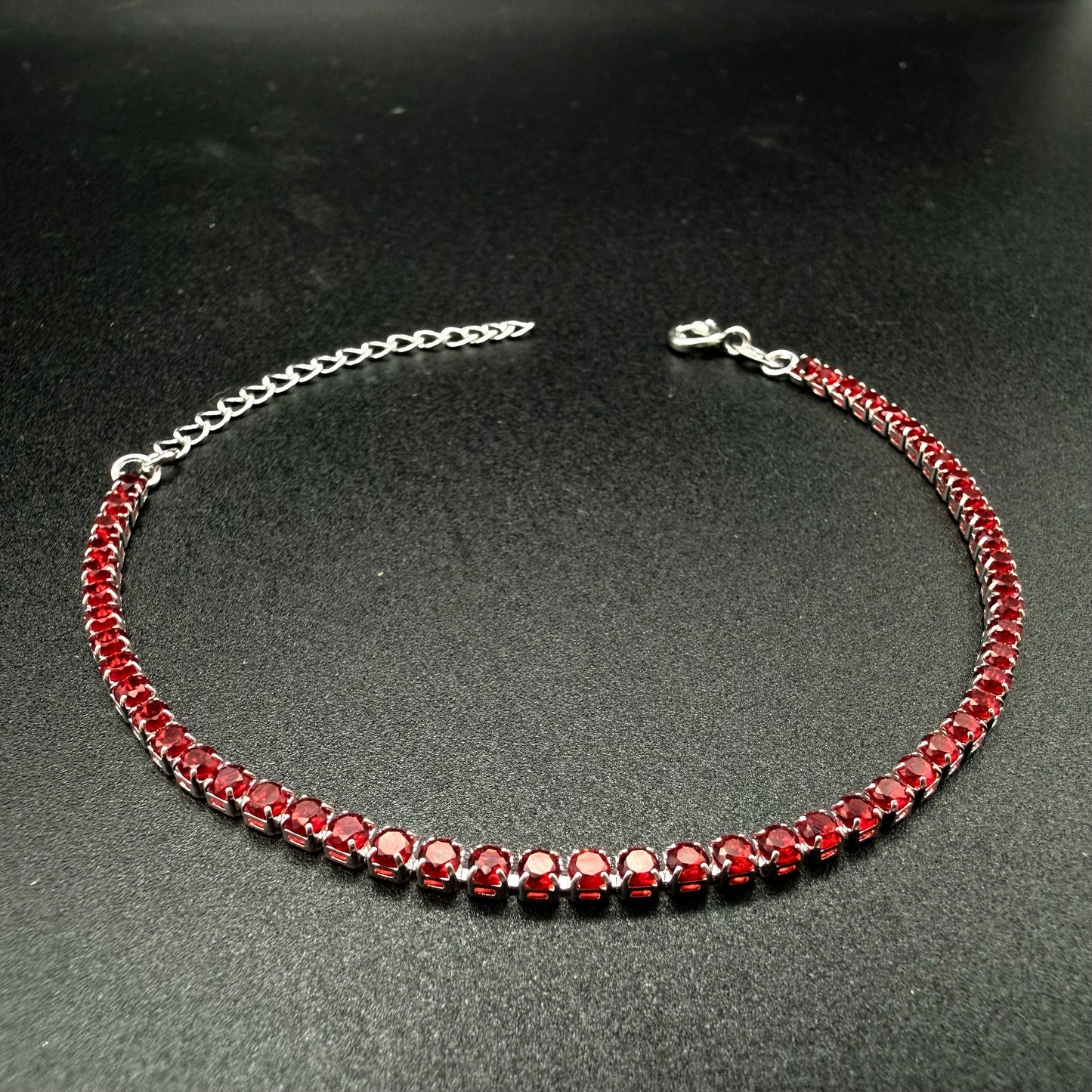 Pulsera Tennis Rubí 2mm