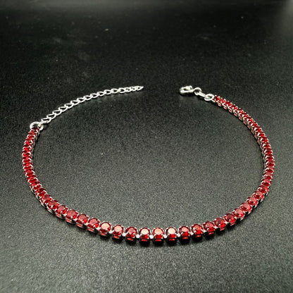 Pulsera Tennis Rubí 2mm