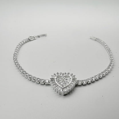 Pulsera Love Crowm Tennis en Plata 925