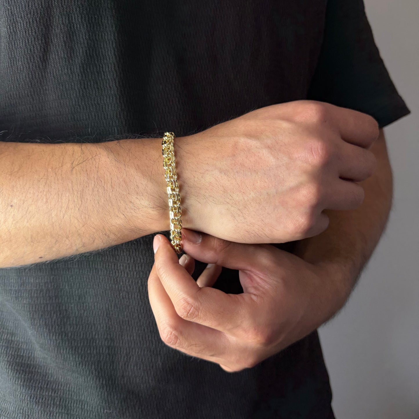 Pulsera Doble Rolo Oro – 8 mm