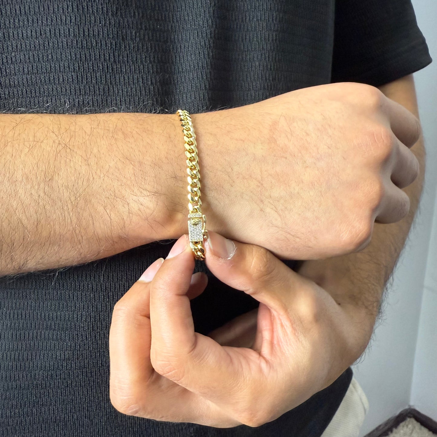 Pulsera Cubana Oro – 5 mm